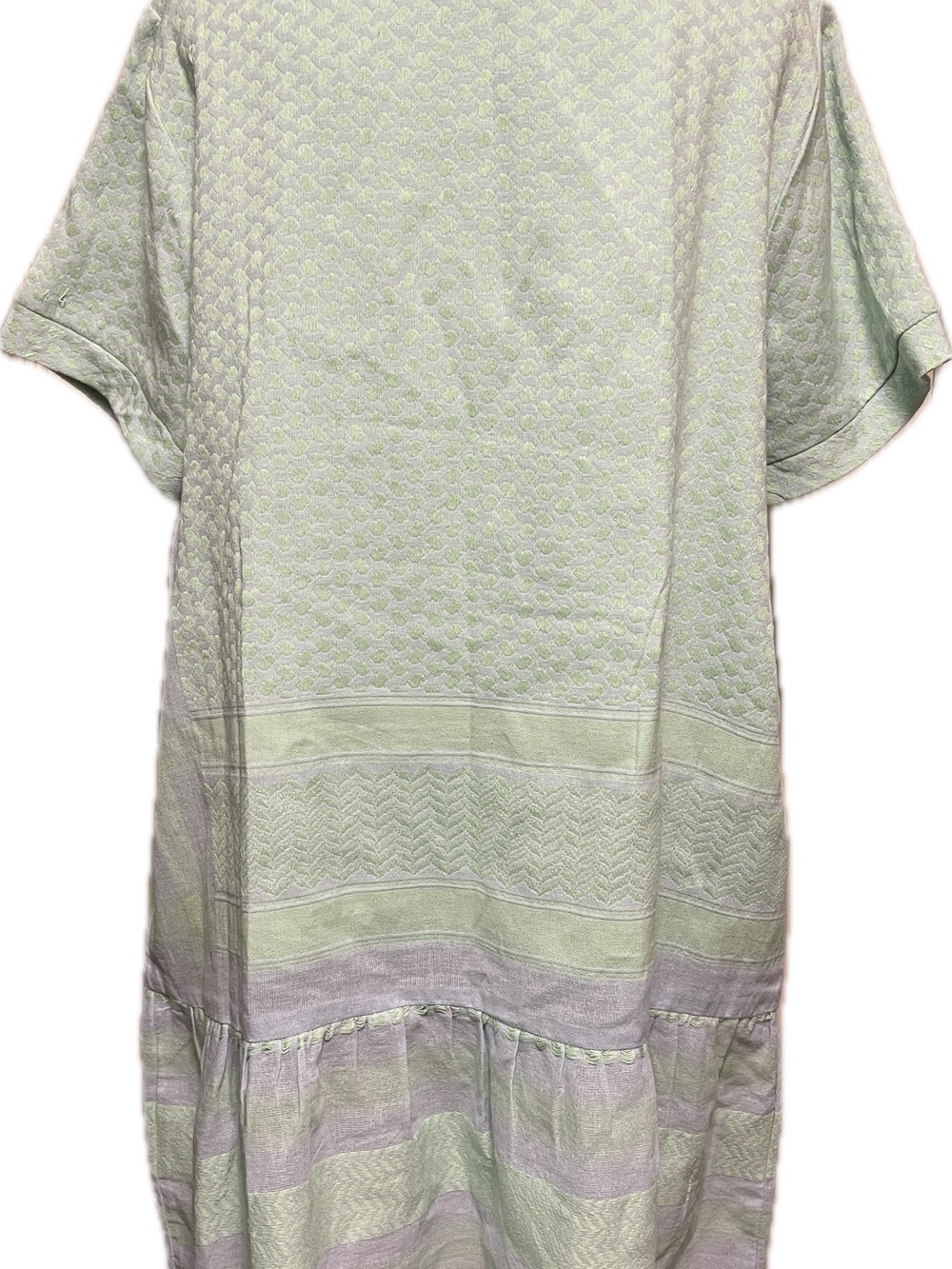 Cecilie Copenhagen Light Mint V-Neck Tiered Mini Dress - Picture 5 of 9
